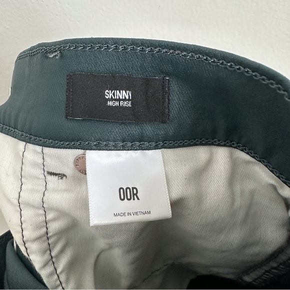 Express Forest green Coated Skinny Pants sz 00R - Picture 13 of 16